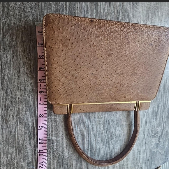 Ostrich Leather Handbag Lopez Charcas  Buenos Aires GenuineI - Picture 6 of 9